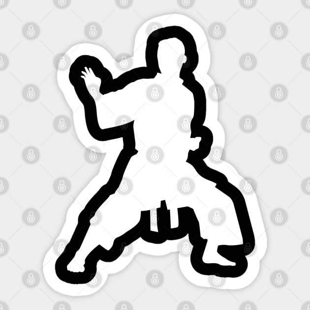 Karate Silhouette Sticker by KC Happy Shop